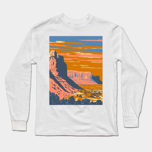 San Rafael Reef in Emery County Central Utah USA WPA Art Poster Long Sleeve T-Shirt